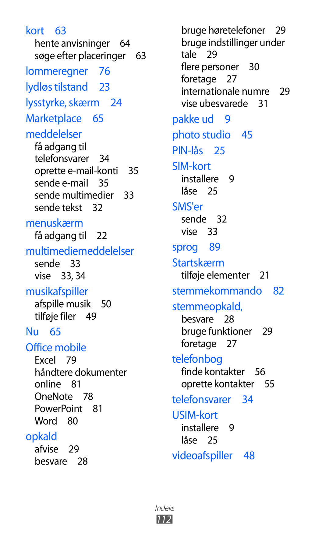 Samsung GT-I8350HKANEE manual Kort  